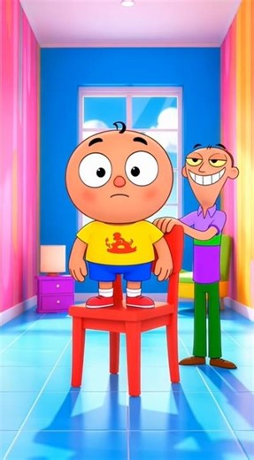 🤣 Chair Pull Prank Loop | Funniest Cartoon Prank Ever #shorts