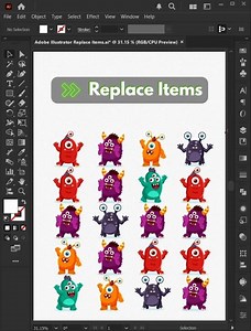 Replace Items | Script | Adobe Illustrator | Tips and Tricks #graphicdesign