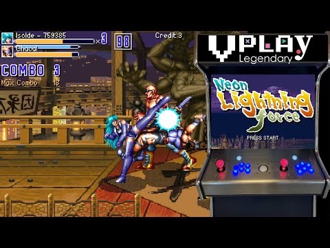 NEON LIGHTING FORCE - COMPLETO | Uma Mistura de Vários Beat 'em ups que Ficou Top! - ARCADE#179