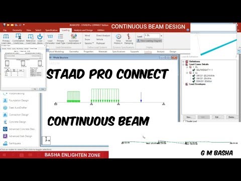 Continuous Beam - Staad Pro Connect