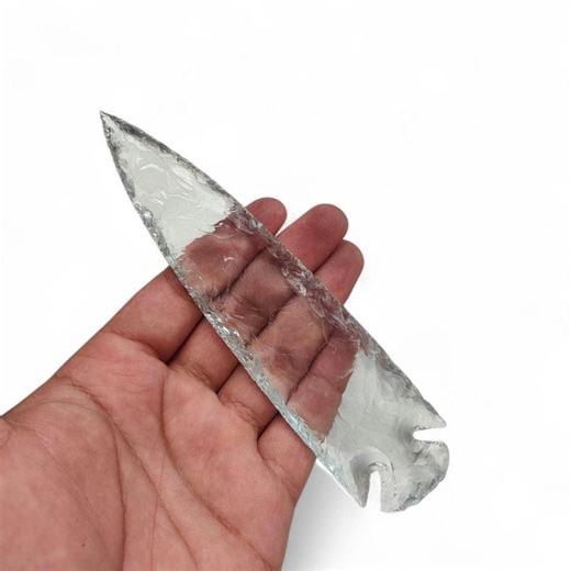 Clear Quartz Crystal Arrowhead 6inch – Handmade Native Style Decorative Point - Etsy