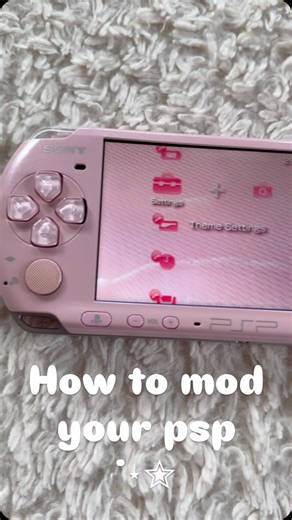 𝚜𝚑𝚊𝚗𝚘𝚖𝚒 ♡ 𝚐𝚊𝚖𝚎𝚜 on Instagram: "Here’s a quick tutorial on how to mod your psp, add games and custom themes ♡ I used ARK 4 ♡ set playback speed slower because the clips are short ♡ All download links can be found at pspunks.com #psp #modded #cfw #fyp #gaming #retrogaming #psp3000 #modding #ark4 #foryou #foryoupage #pinkgaming #sony #playstation #customthemes"