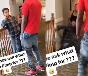 Got Damnnn: Pimp Slaps The Soul Out A Man For Trying To Run Off On A Prostitute Without Paying Her!