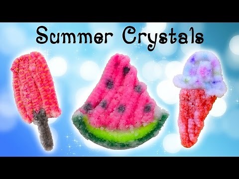 DIY Summer Treat Crystal Ornaments // How to Make Crystals // Growing Borax Crystals