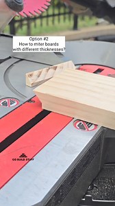 2 ways to miter boards with different thicknesses #miterjoint #mitersaw #woodworking #gobuildstuff | Go Build Stuff