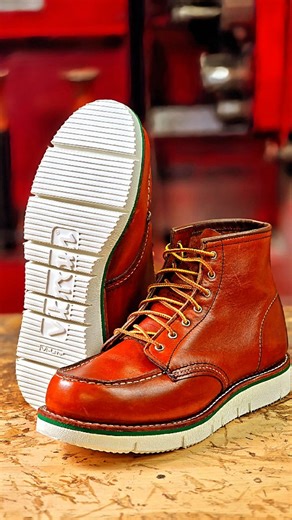 7K views · 713 reactions | Red Wing Classic Mocs, pairing them with a Vibram Gloxi sole for superior lightness and comfort. This is the kind of bespoke work we love to create. Explore color and sole options in our shop link in bio to start designing your custom pair! #RedWing #Vibram #ClassicMoc #Recrafting #BespokeBoots #CustomSole #GreenMidsole #FootwearDesign #LighterAndStanding | KW Shoe Repair | Facebook