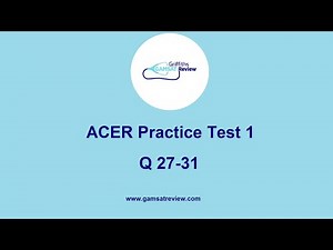 GAMSAT Green Booklet | Practice Test 1 Q27-31 | Tutorial