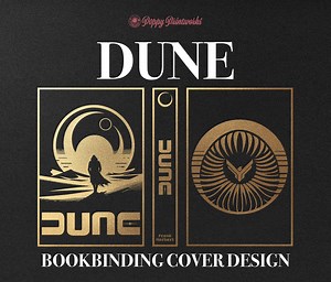 Dune Bookbinding Cover Design PNG File, Dune Book 1, Vinyl Book Cover Design, Cover Art, Frank Herbert, Cricut, Dune Art - Etsy