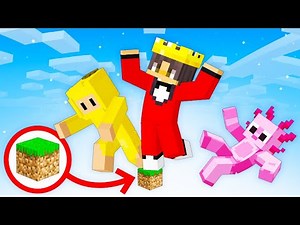 Surviving ONE TINY BLOCK In Minecraft!