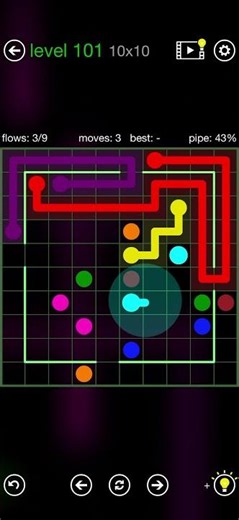 Flow Free - Walls - Courtyard Pack - Level 101 (10x10)