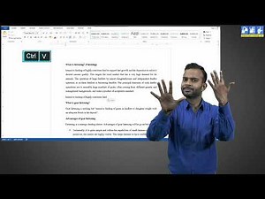 Shortcut keys in Ms Word part 1