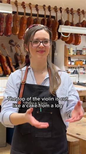 The violin’s top is cut from a log like a cake and then mirrored. In the video you can see me adjust the area with the big wooden plane. #violin #violinmaker #geige #luthier #wood #woodworking #craft #geigenbauer