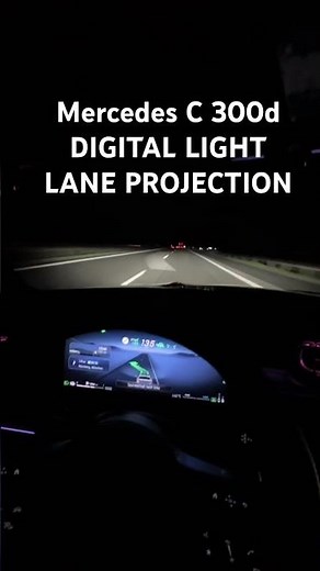 Mercedes C300d Digital Light Lane Projection #mercedes #cclass #digital #light