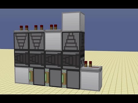 Horizontal Triple Piston Extender (Compact, Simple, and Tileable) - Minecraft