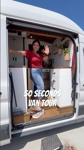 This our self-converted 2015 Ford Transit 250! 50sec VAN TOUR! 😍😍😍 #campervanlife #vantour
