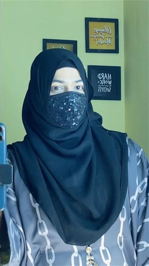 How I Style My Hijab with Mask 😍 Easy & Elegant #ytshorts