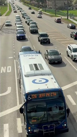Pace route 226 from a pedestrian bridge #bus #pace #fyp