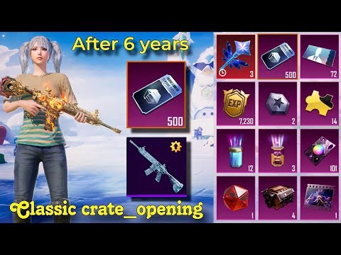 new premium crate opening pubg mobile”new 500 Classic crates opening M416 glacier after 6 years ❄️🥹