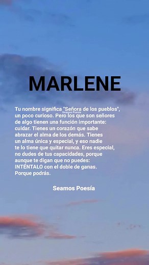 SIGNIFICADO DE MARLENE #marlene #marlenemontaner #significadonombres