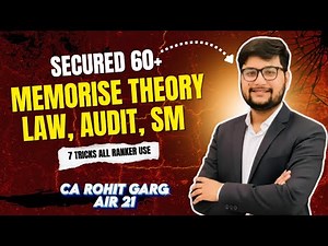 How to Remember Theory Subjects | Study Technique for CA Students