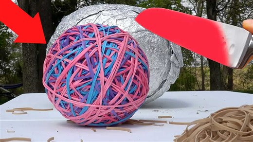 What heat does to a rubber band ball