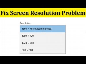 How To Fix Screen Resolution Problem Windows 10 || Bad Screen Resolution Windows 10