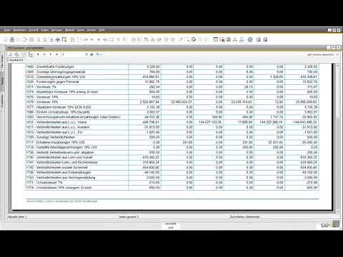 Summen und Saldenliste in SAP Business One