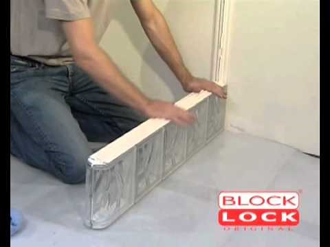 BLOCK LOCK Montage mur de briques de verre en systeme BLOCKLOCK