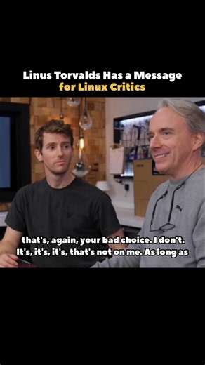 Linus Torvalds Shuts Down Linux Critics #shorts #linux #software #programmer #coding