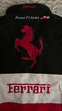 Showcasing the Vintage Ferrari F1 Racing Jacket in all its glory! 🏎️✨