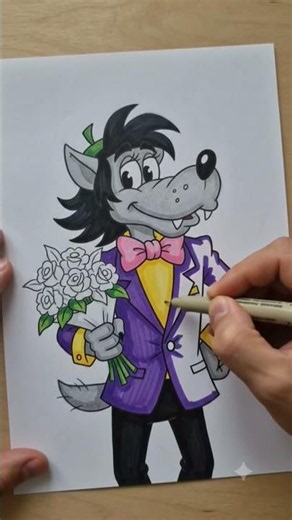 Watch Me Draw a Cartoon Wolf! ✏️🎨