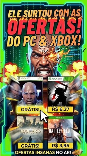 He freaked out when he saw the free offers and games on PC & Xbox!
