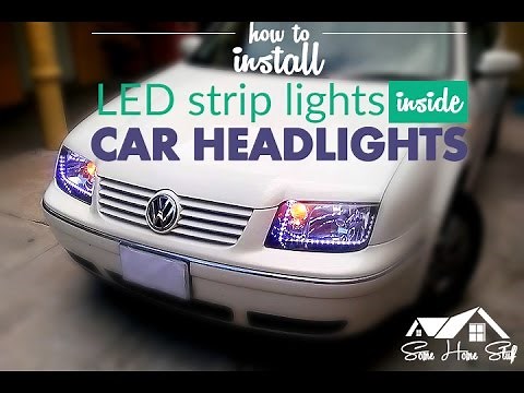 How to install LED strip lights inside headlights