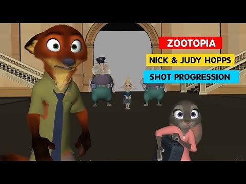 Zootopia | Nick and Judy Hopps Shot progression | Nicolas Prothais |‪@3DAnimationInternships‬