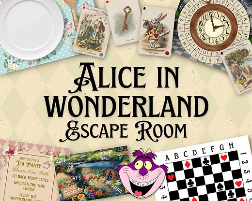 Wonderland Escape Room Kit: Alice Birthday Party Game (digital Download) - Etsy