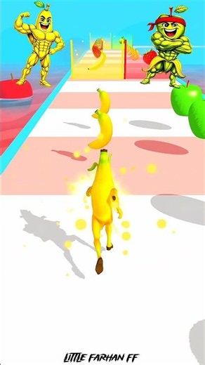 SWEET GIANT BANANA 🍌 GAMEPLAY - FRUIT RUNNER #3D #game #funnyvideo #어몽 #어몽어스