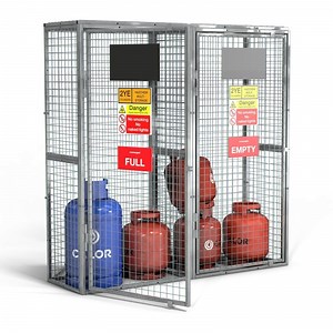 [Hot Item] Jaula de Almacenamiento Modular para Cilindros de Gas con Candado para Cilindros de Gas Inflamables