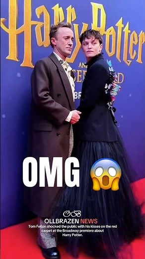 Tom Felton shocked the public with his kiss on the red carpet at the Broadway premiere Harry Potter.