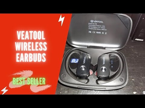 VEATOOL Wireless Earbuds Bluetooth Headphones Review & Instructions | VEATOOL Earbuds with LED
