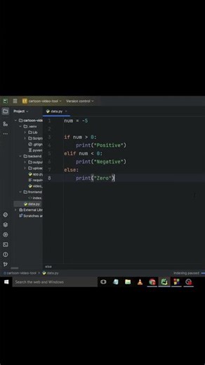 Positive Negative Zero Program in Python 🔥#shorts #viral