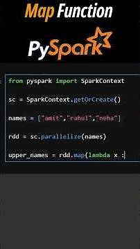 Transform Data Using Map in PySpark (Easy Example)#pyspark #bigdata #apachespark #dataengineering