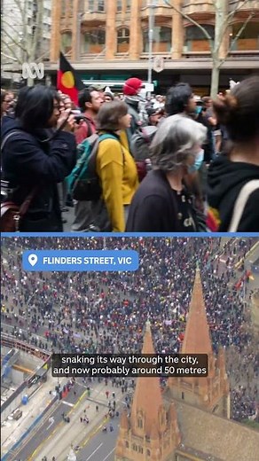 Police presence separates opposing protest groups in Melbourne CBD | ABC NEWS