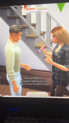 Teenage Sim Discovers Pregnancy in Sims 4