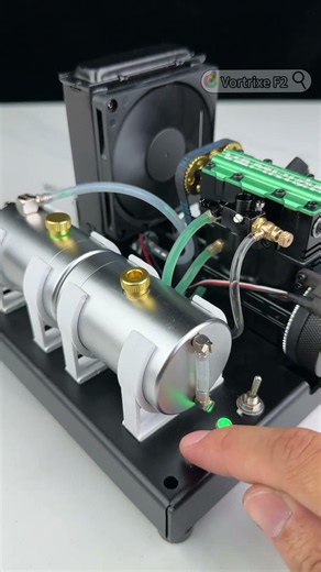 Water-colled twin-cylinder four-stroke engine kit #miniengine #modelkit #gifts #tabletopengines