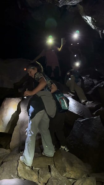 Exploring the Lava River Cave in Flagstaff 🌋 #LavaRiverCave #flagstaff #underground