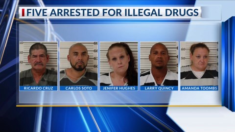 Henderson County deputies arrest 5 in drug raids