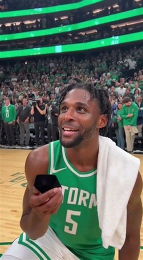 Basketball Player Proposes During Interview 💍 Reporter Says YES! #NBA #Shorts