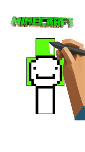 DREAM Minecraft How to draw. #minecraft #easydrawing #dream