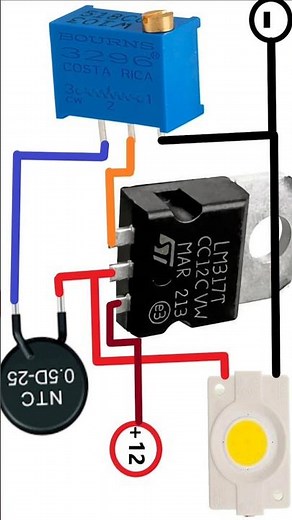 Temperature sensor circuit using LM317 #zaferyildiz #shots