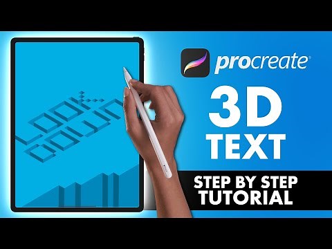 #27 Procreate Easy Step by Step Tutorial - 3D text